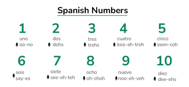 Basic Numbers in Spanish