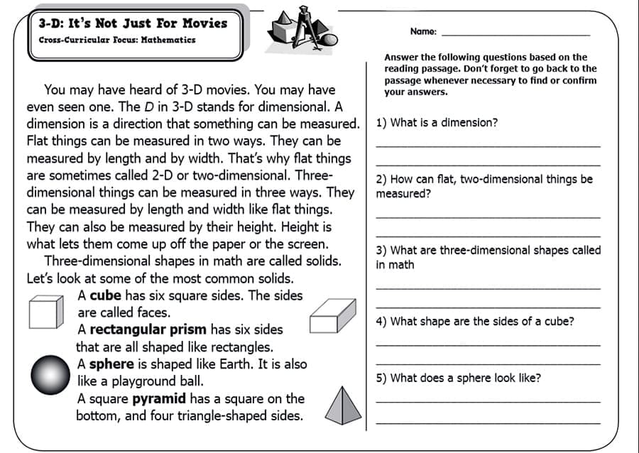 Basic Reading Comprehension Worksheet