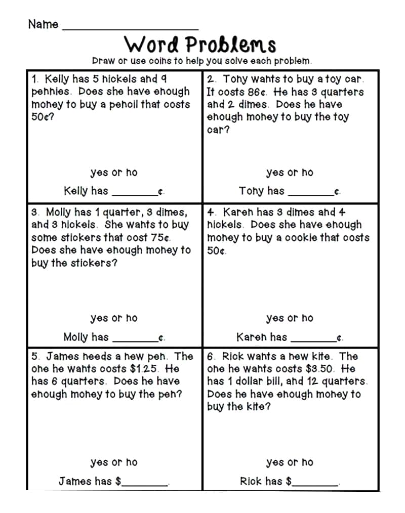 Changes in Mean Word Problems Worksheet Free Photo