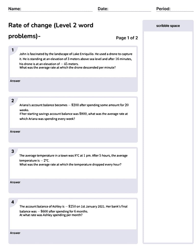 Changes in Mean Word Problems Worksheet Free Pictures