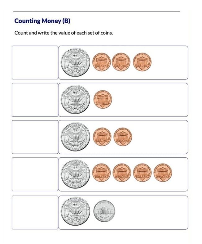 Counting Money Worksheet Free Download