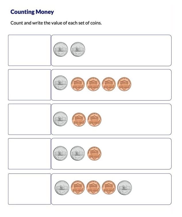 Counting Money Worksheet Free Pictures