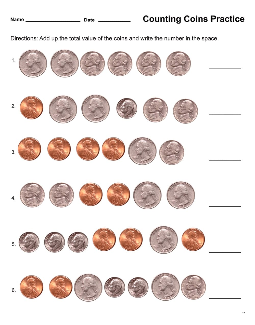 Counting Money Worksheet Free