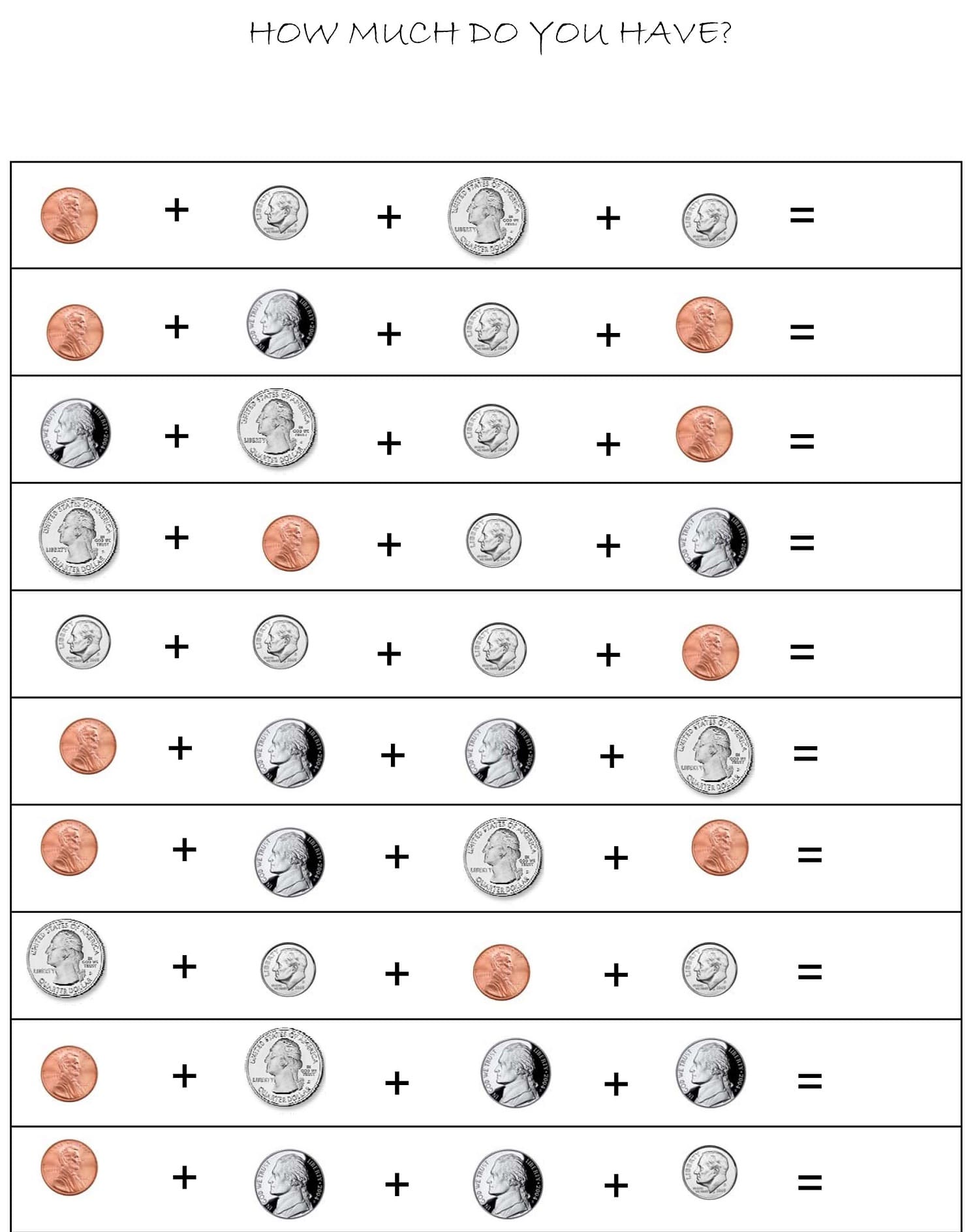 Counting Money Worksheet Photos