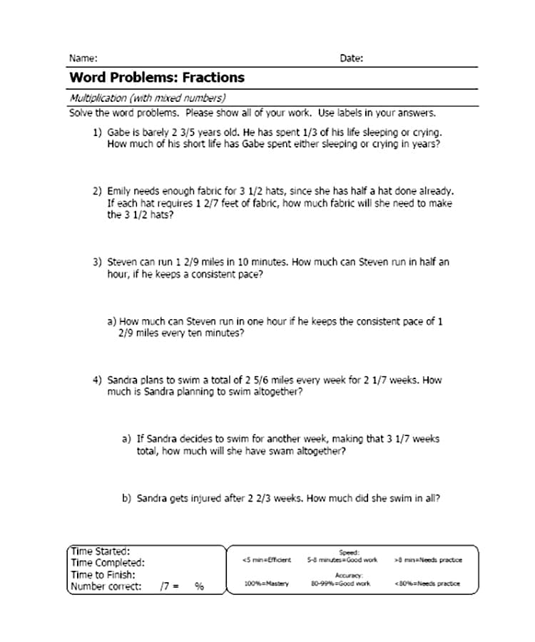 Dividing Fractions Word Problems For Free