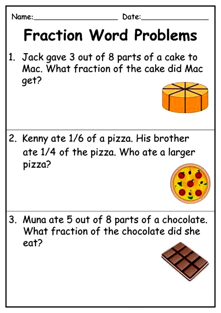 Dividing Fractions Word Problems For Kids