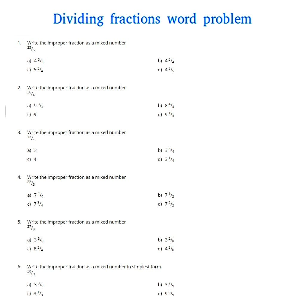 Dividing Fractions Word Problems Free Picture