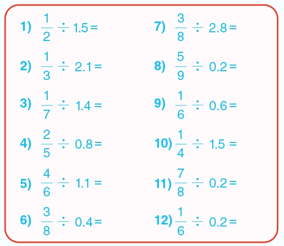 Dividing Fractions Worksheet Free Picture