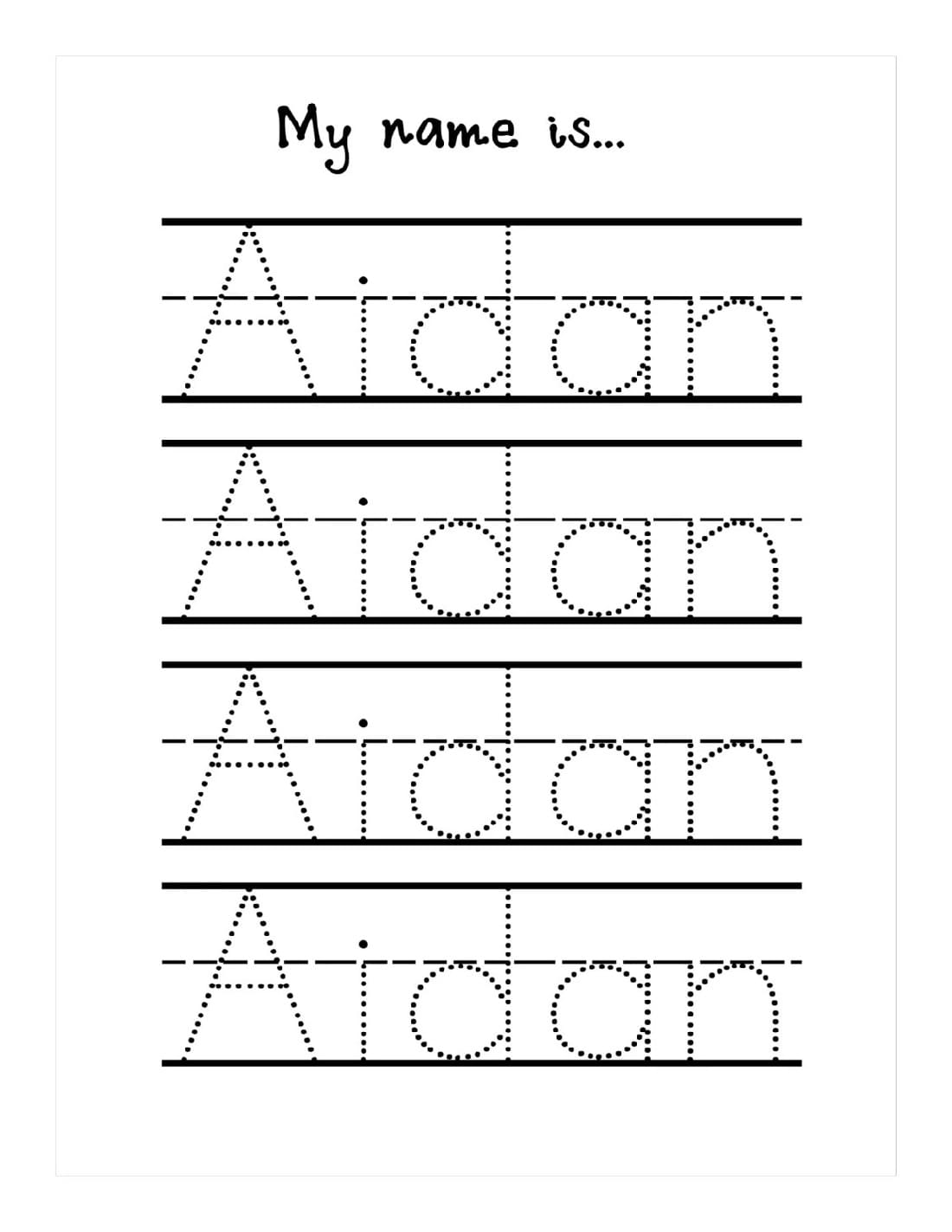 Download Name Tracing Worksheet Free