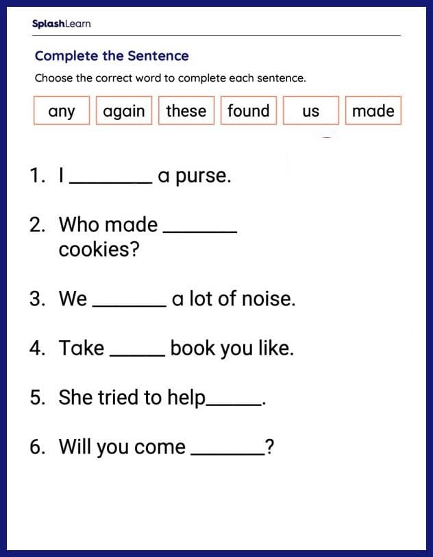 Download Sentence Completion Worksheet Free