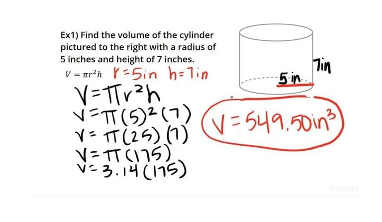 Easy Volume of a Cylinder