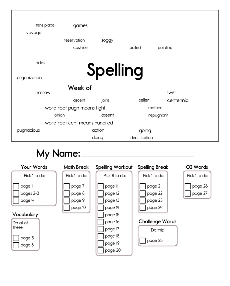 Easy Word Definition Worksheet