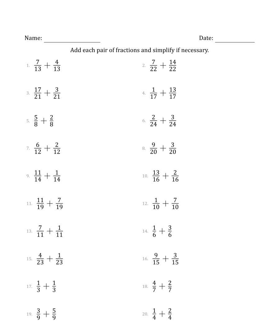 Estimation Worksheet Photo