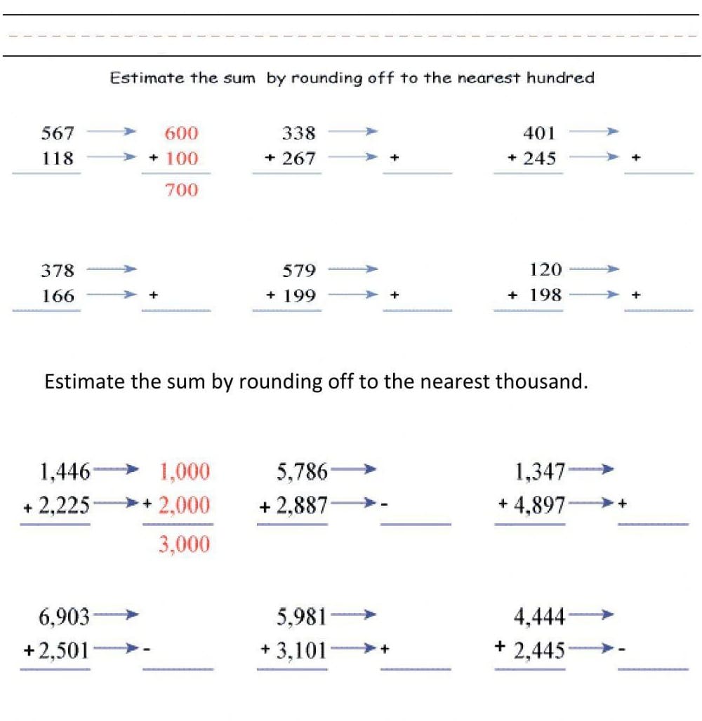 Estimation Worksheet Picture