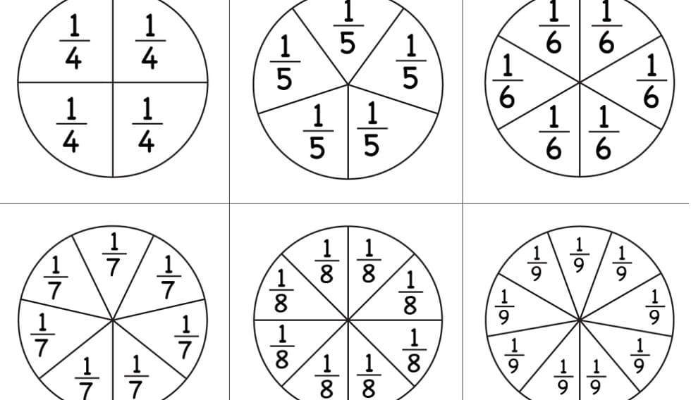 Fraction Circles Worksheet For Kid