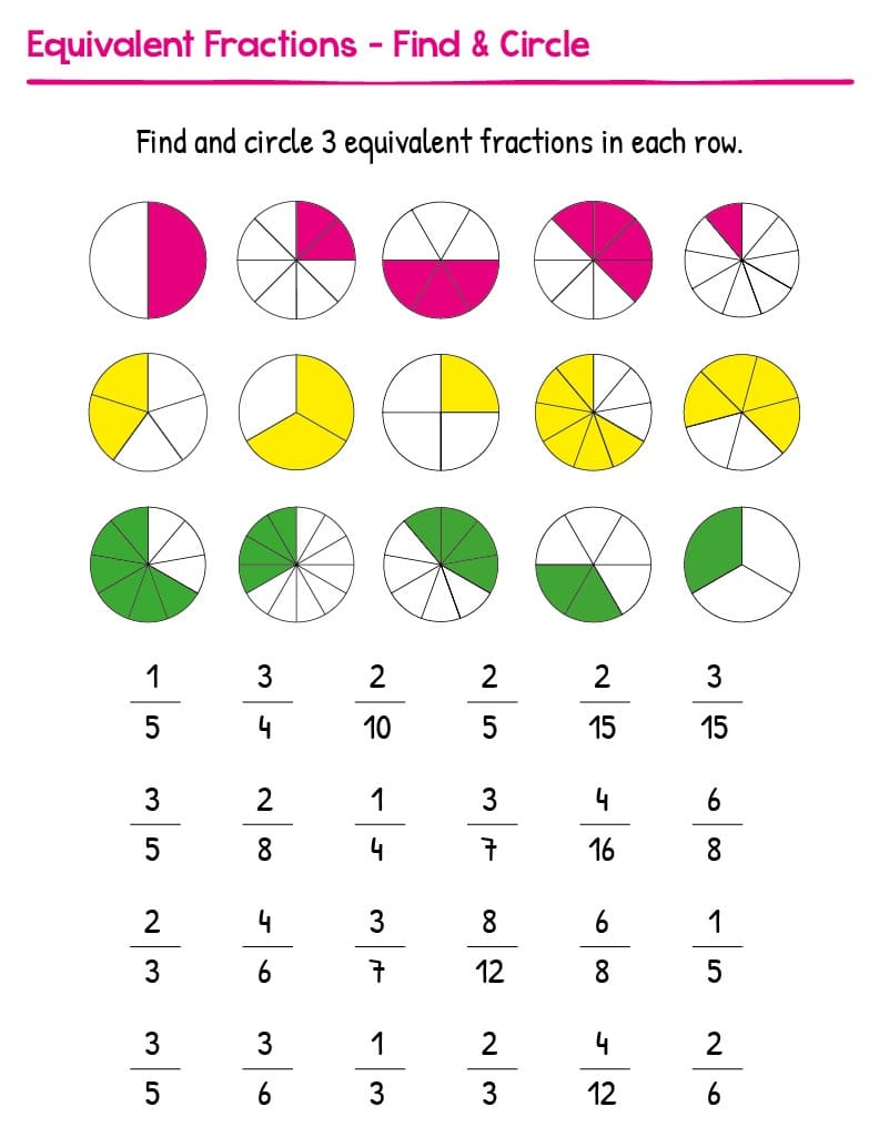 Fraction Circles Worksheet Free Pictures