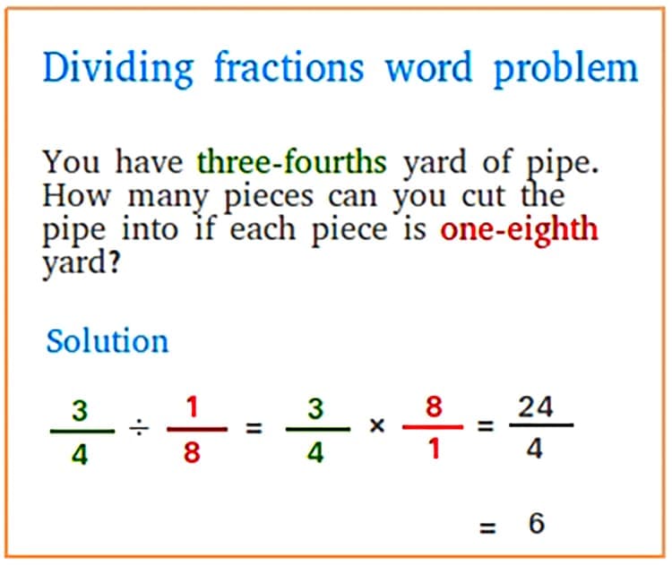 Fraction Word Problems Sharing and Dividing