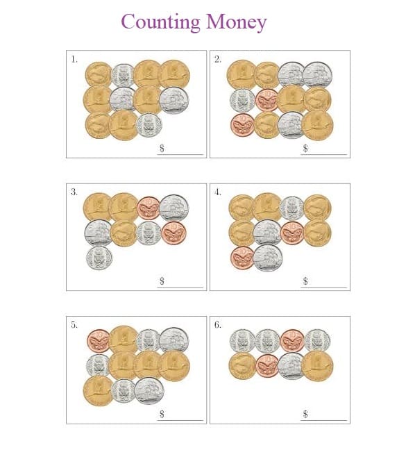 Free Counting Money Worksheet Image