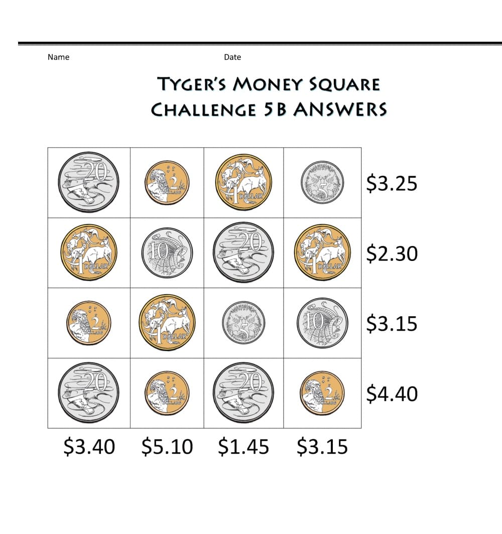 Free Counting Money Worksheet Images