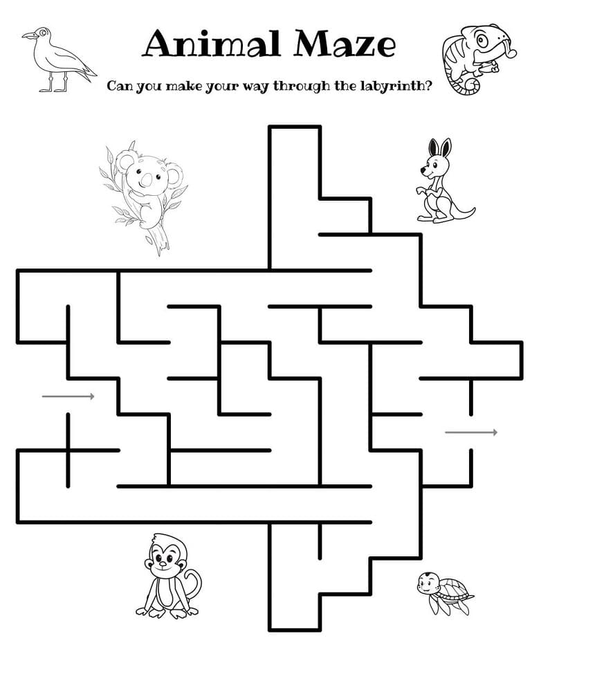 Free Image of Animal Maze