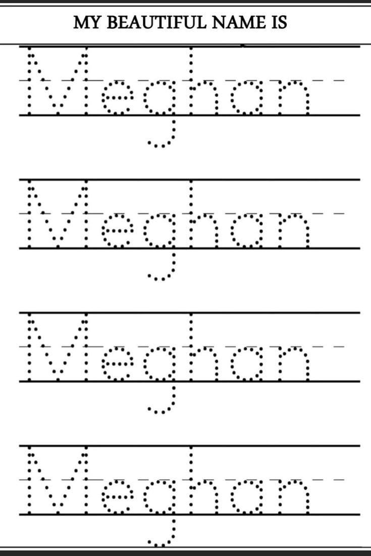 Free Name Tracing Worksheet Images