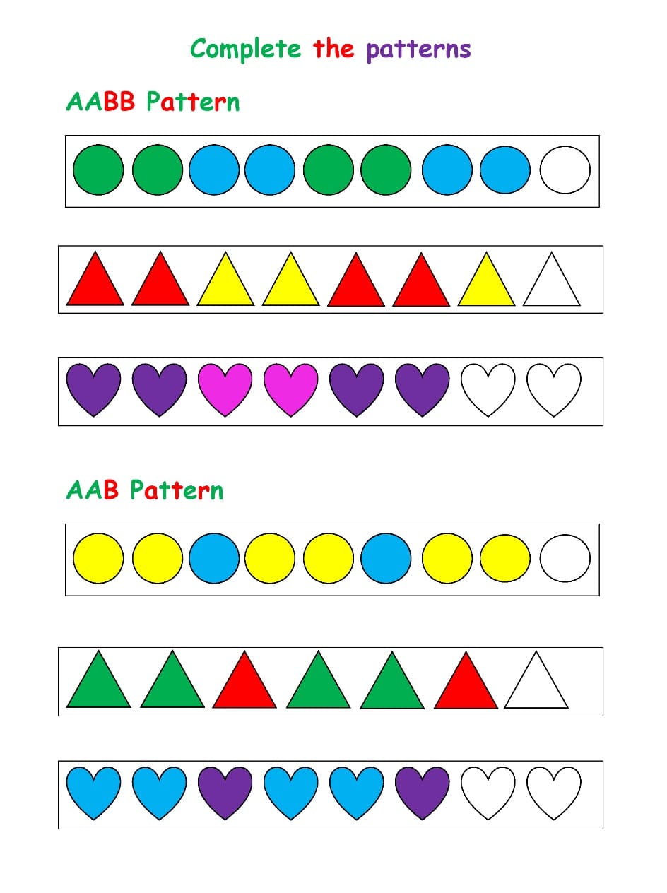 Free Pattern Worksheet Image