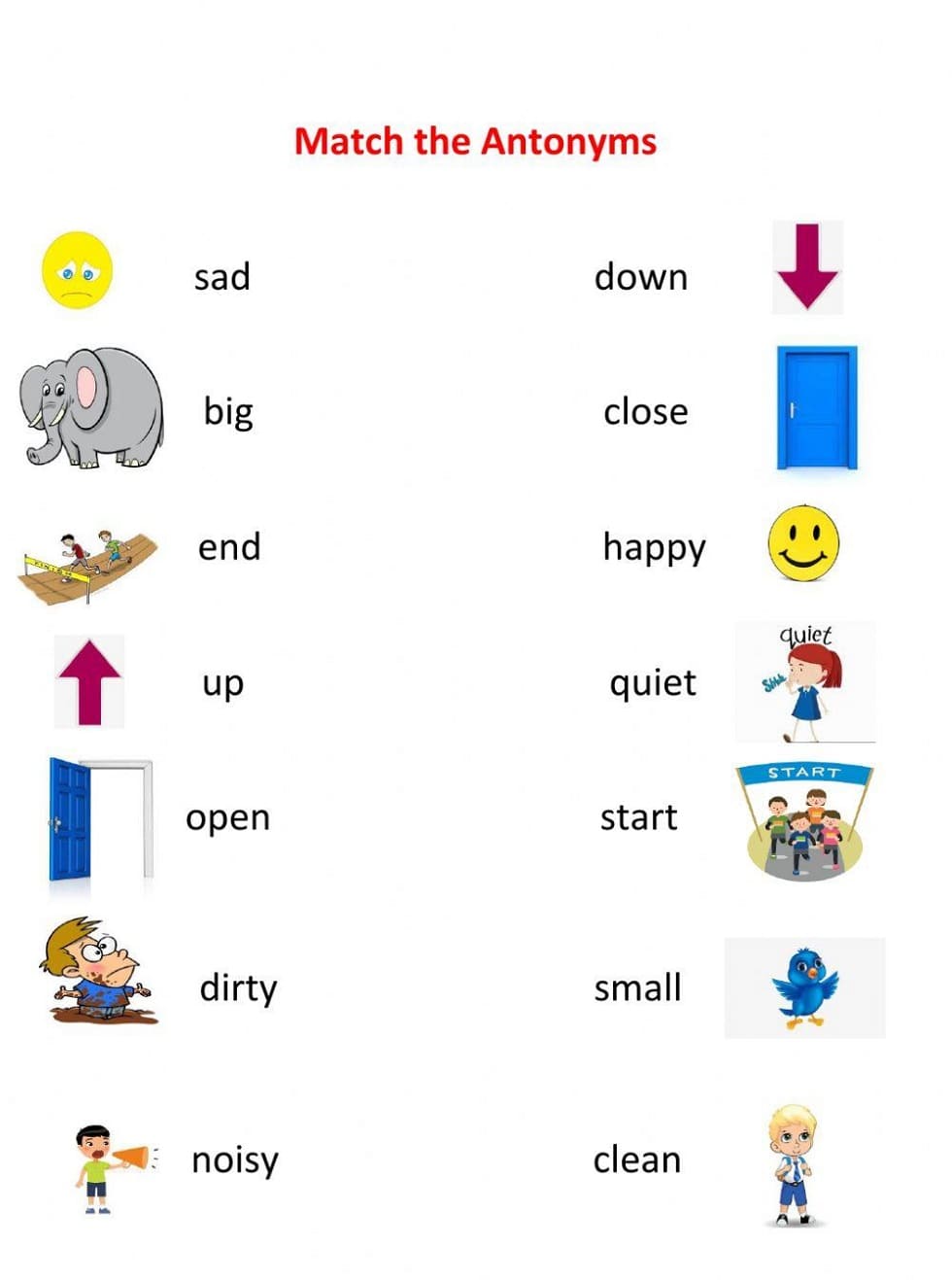 Free Synonyms and Antonyms Worksheet