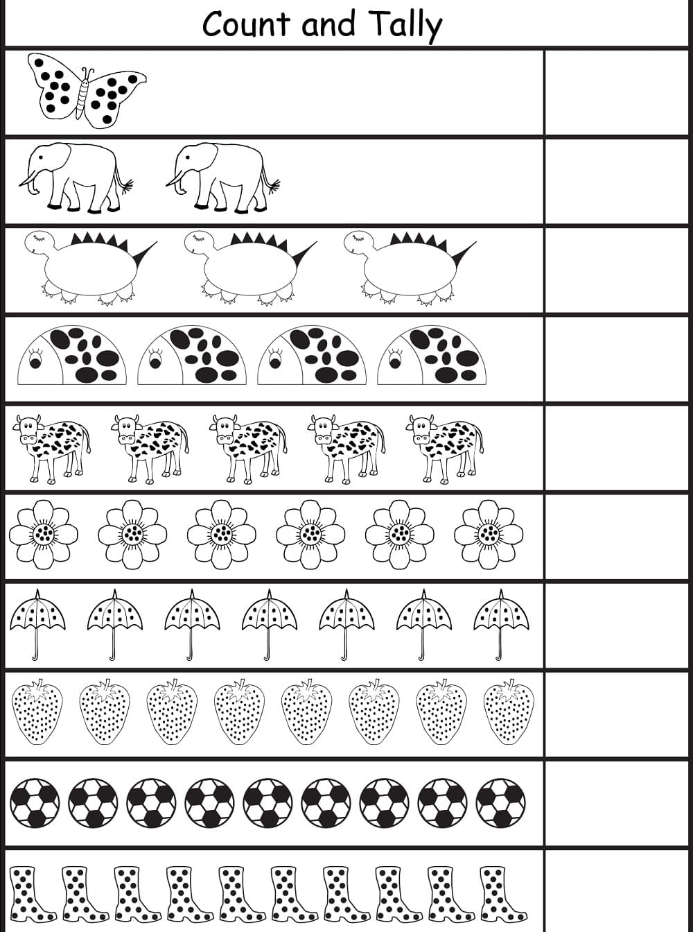 Free Tally Mark Worksheet Images