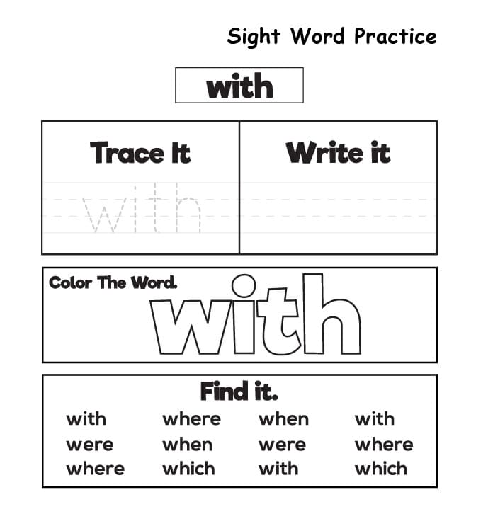 Fun Sight Word Worksheet