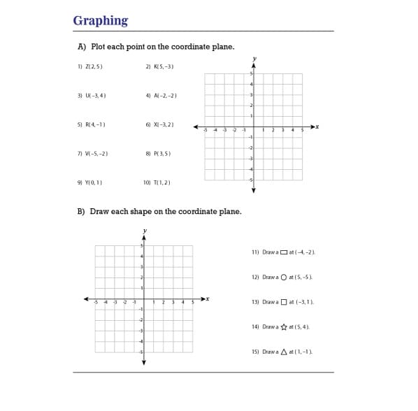 Graphing Worksheet Picture