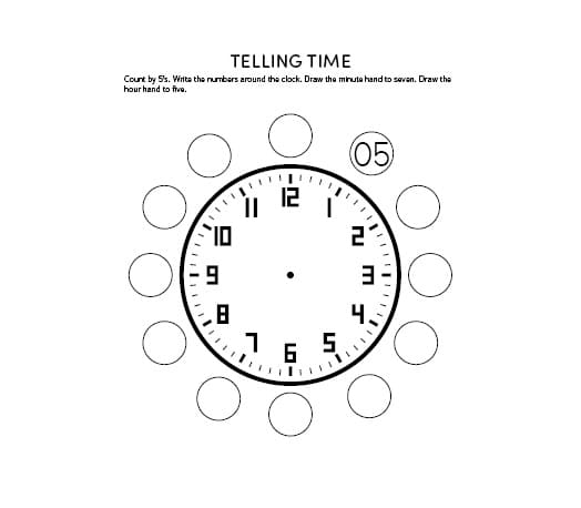 Image of Telling Time Worksheet