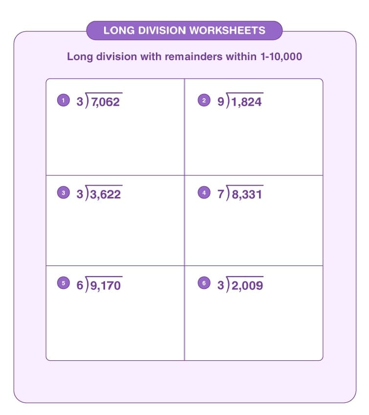 Long Division Worksheet Free Images