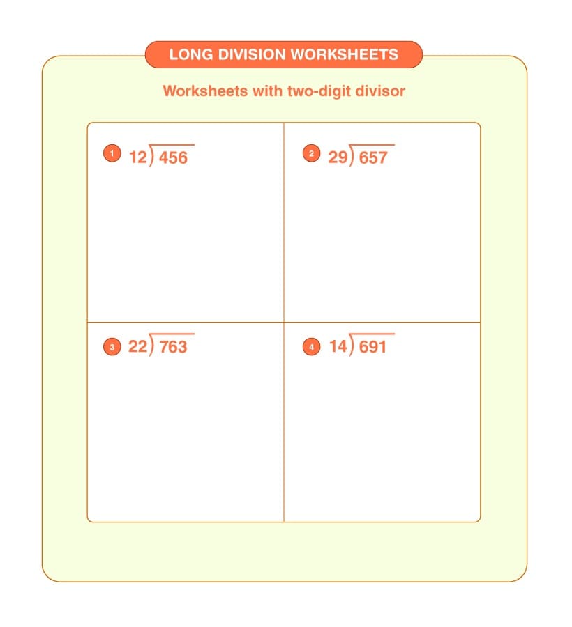 Long Division Worksheet Free Picture