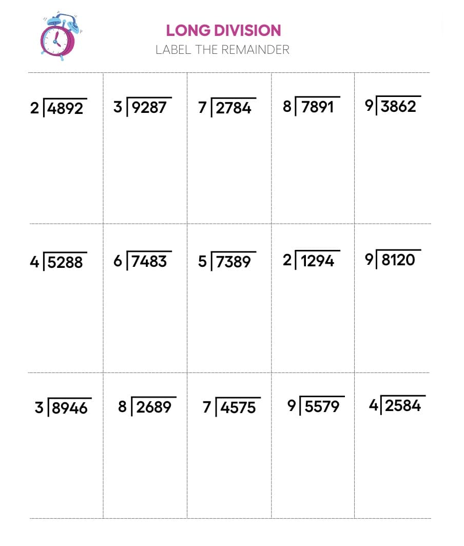 Long Division Worksheets