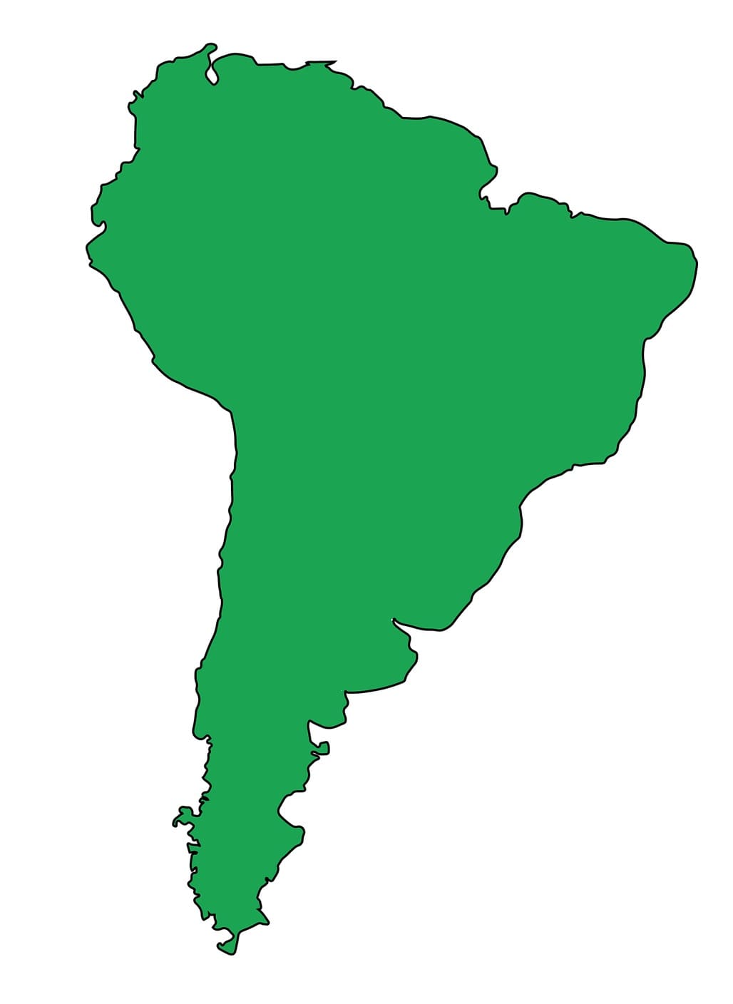 Map of South America Download Free