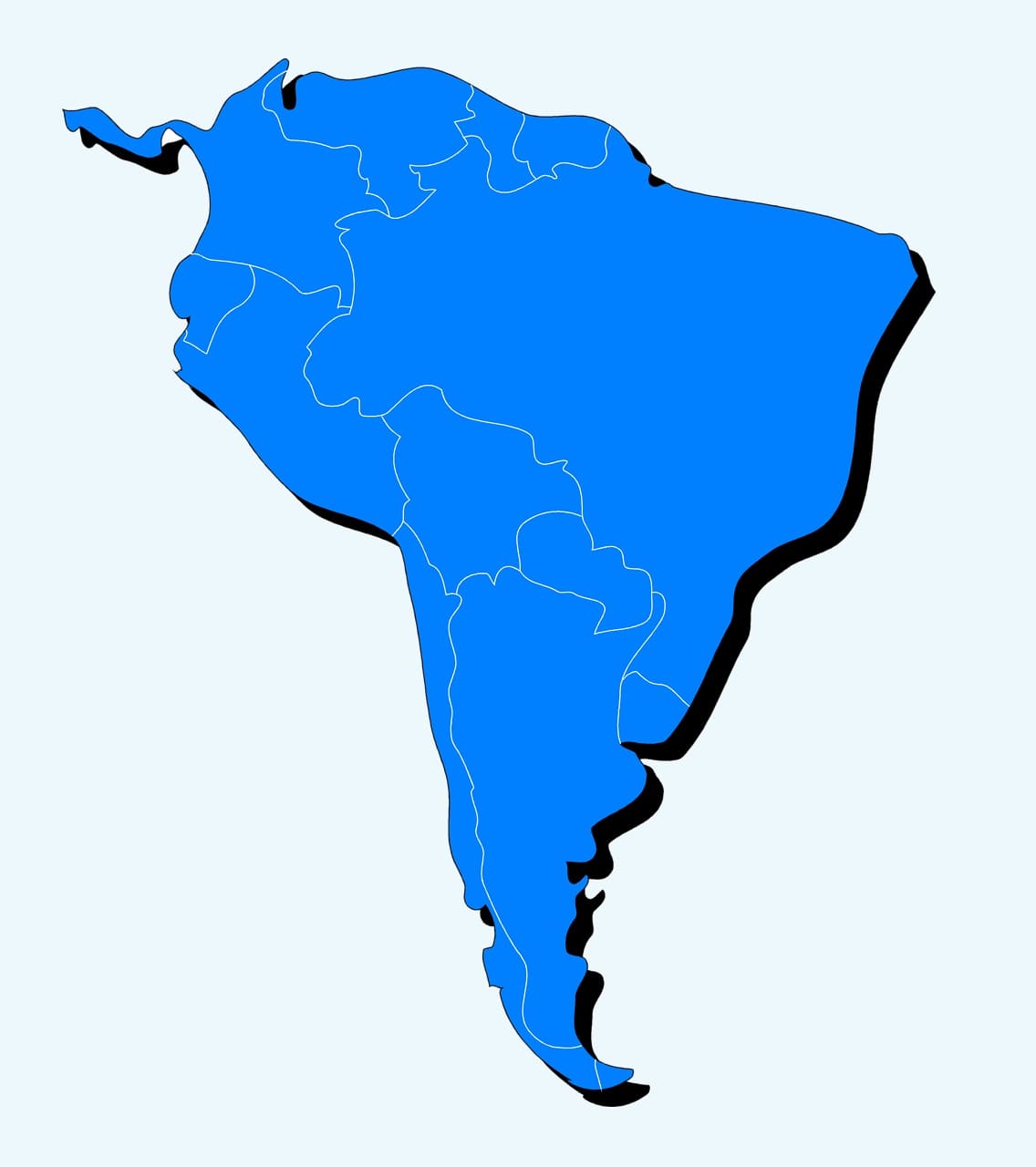 Map of South America Free Picture