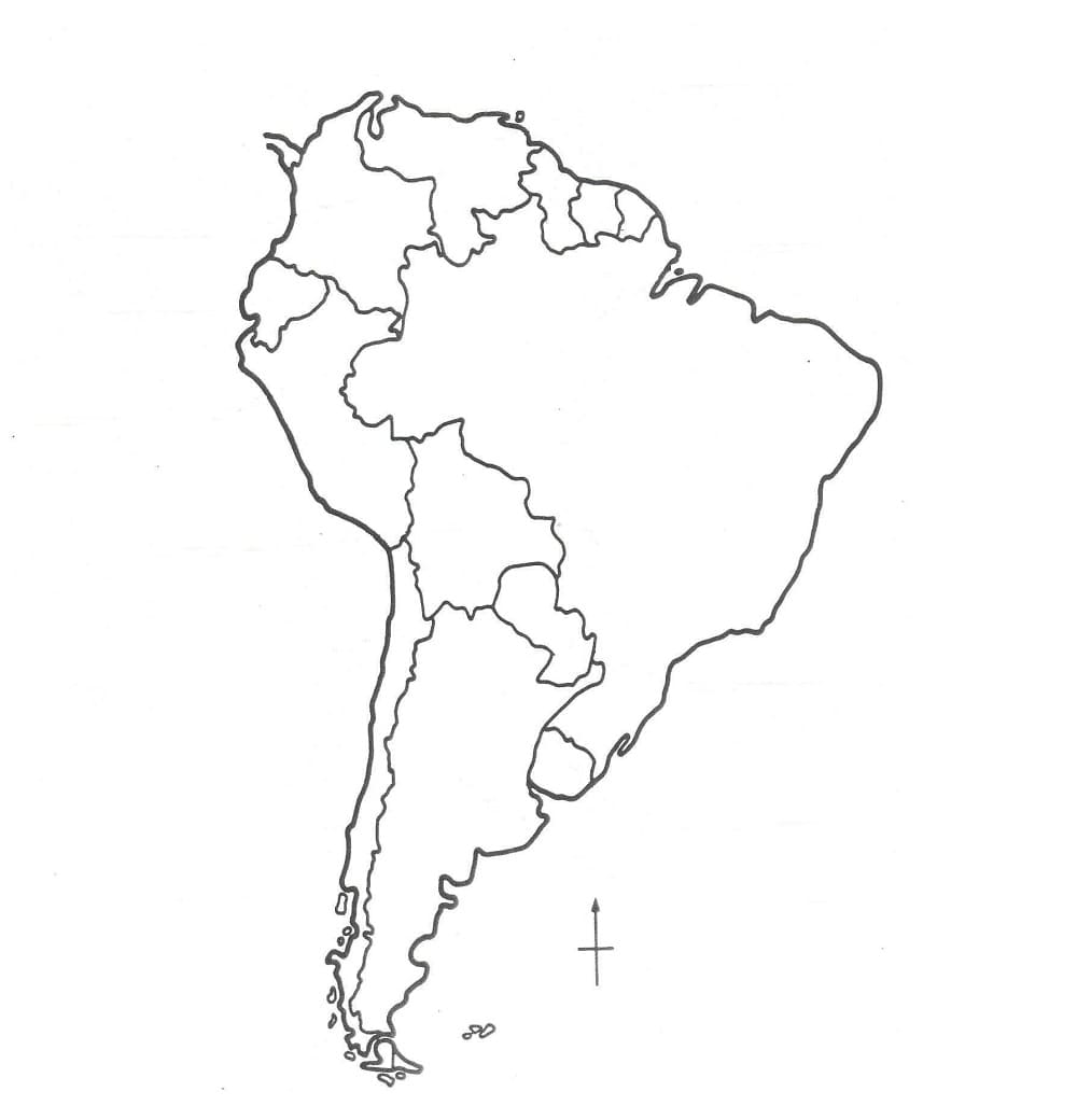 Map of South America Image