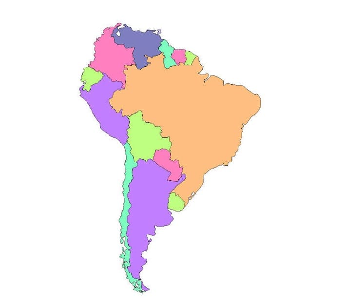 Map of South America