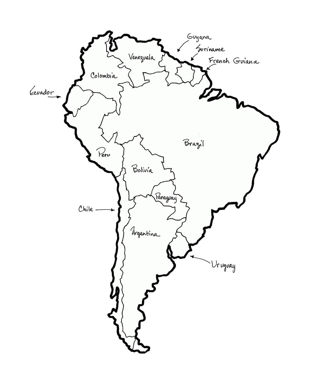 Map of South America Pictures