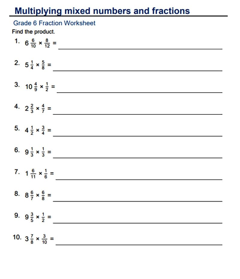 Mixed Number Multiplication The Fun Way to Learn