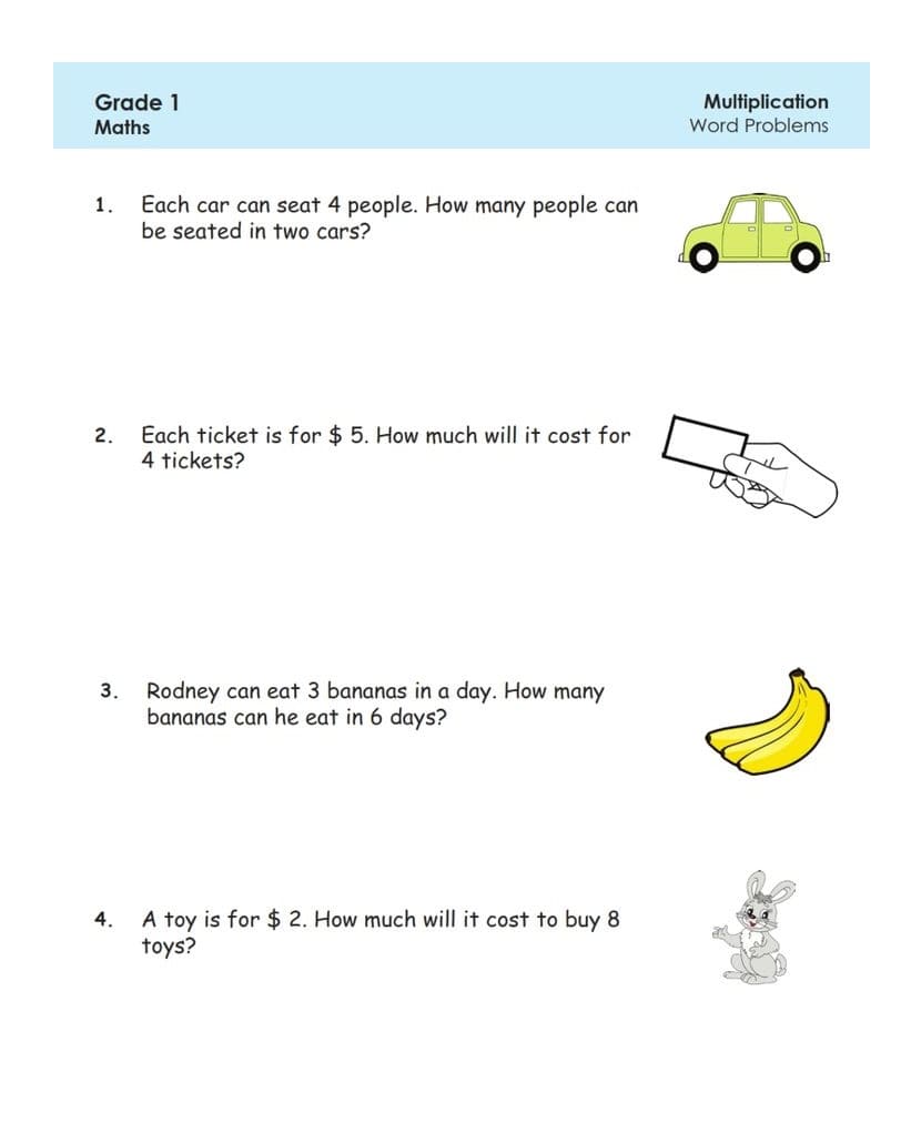 Multi Step Multiplication Word Problem