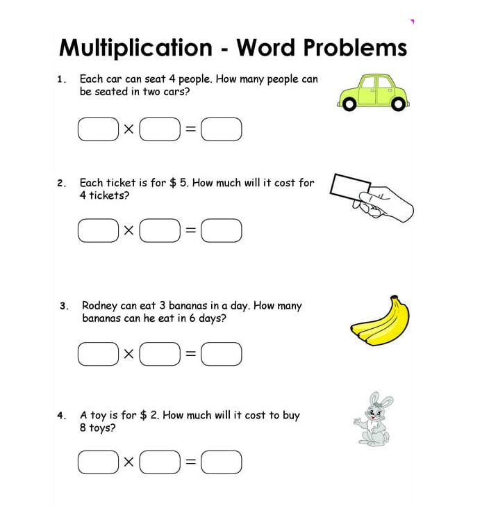 Multiplication Word Problem Free Image