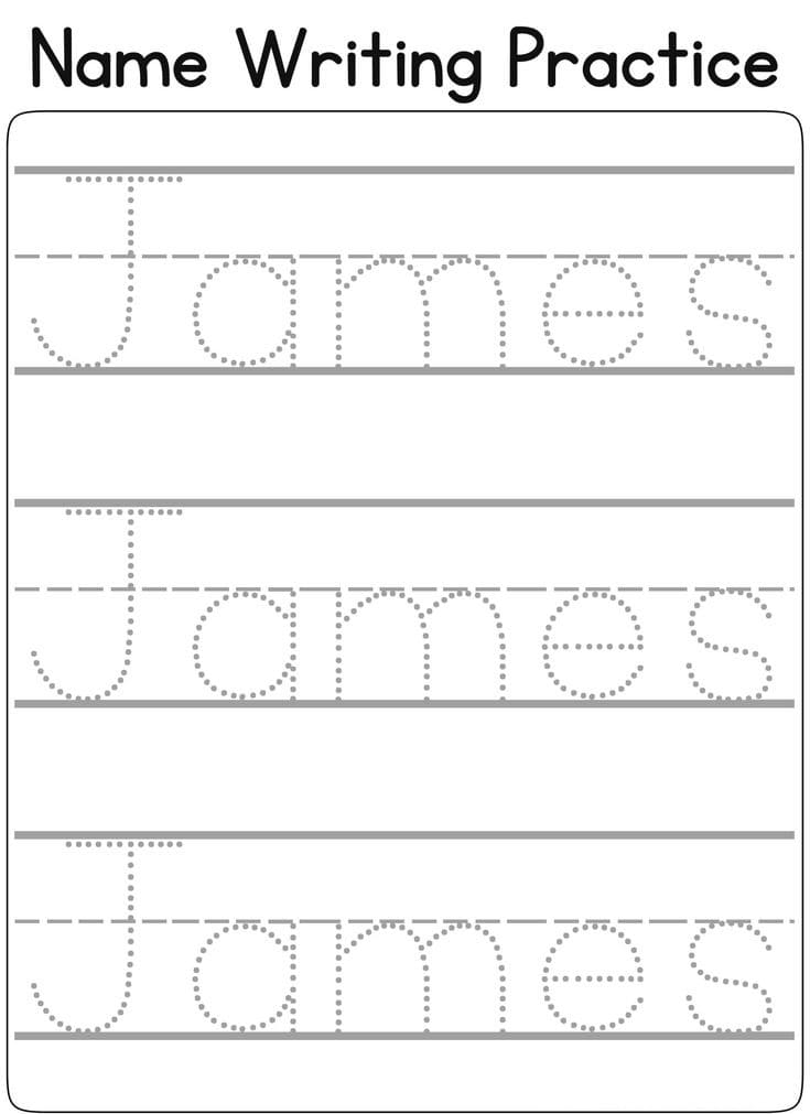 Name Tracing Worksheet For Kid