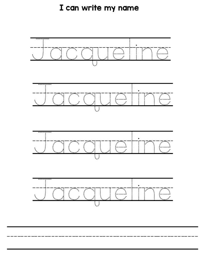 Name Tracing Worksheet Picture