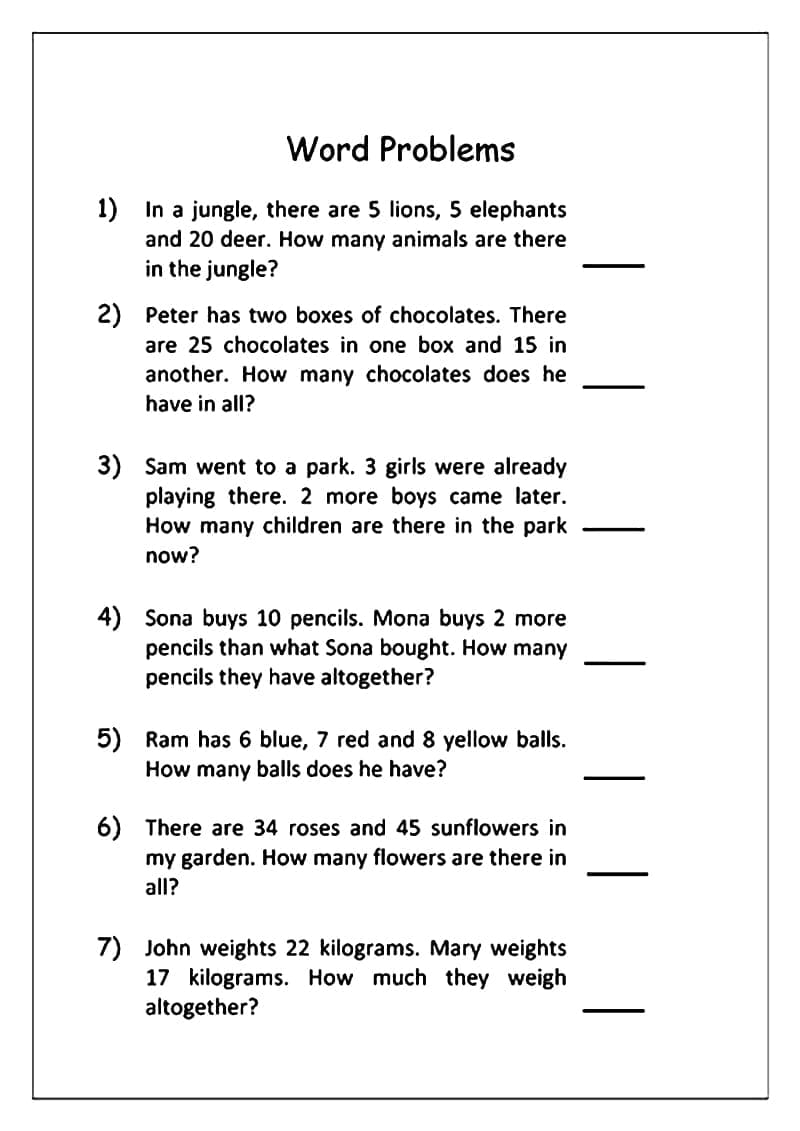 Normal Changes in Mean Word Problems Worksheet