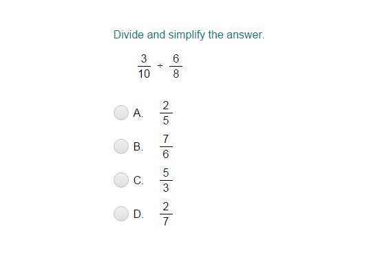 Dividing Fractions Worksheets