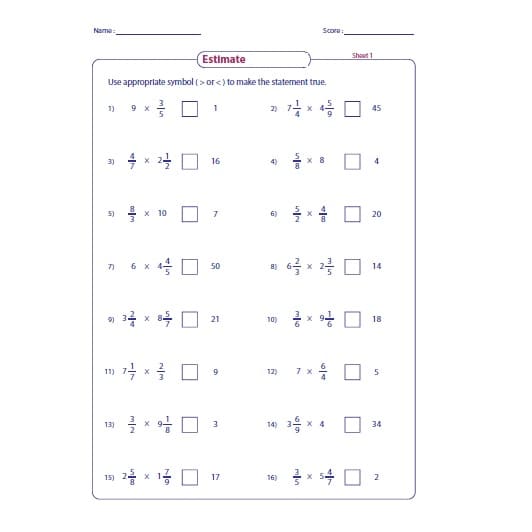 Normal Estimation Worksheet