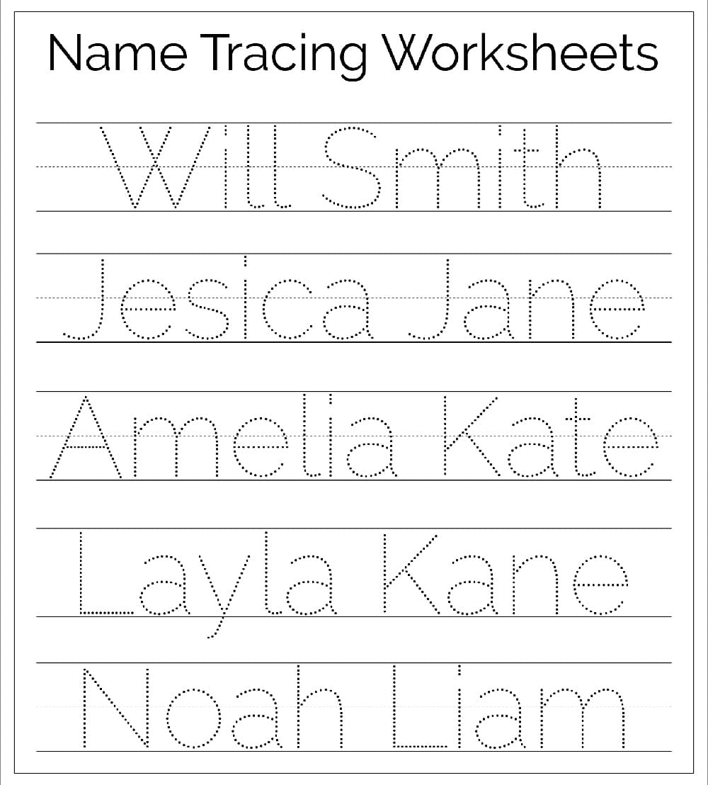 Normal Name Tracing Worksheet