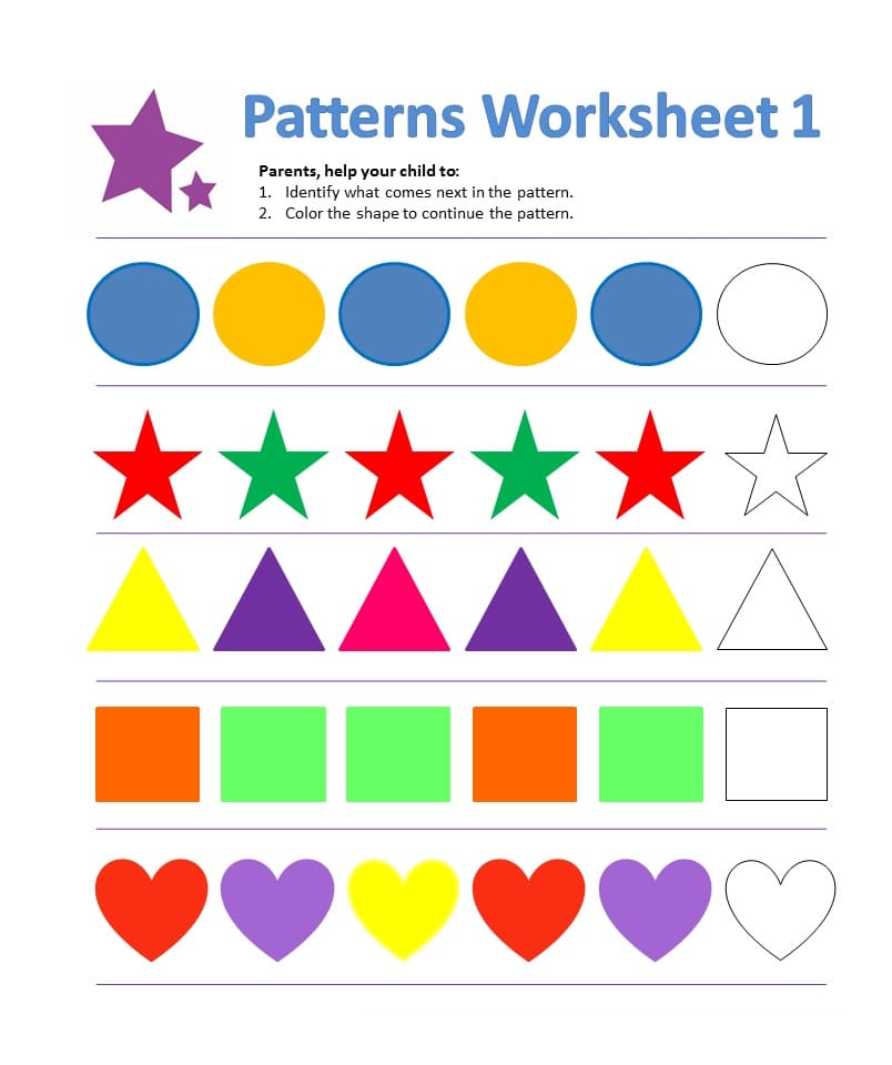 Pattern Worksheet Download