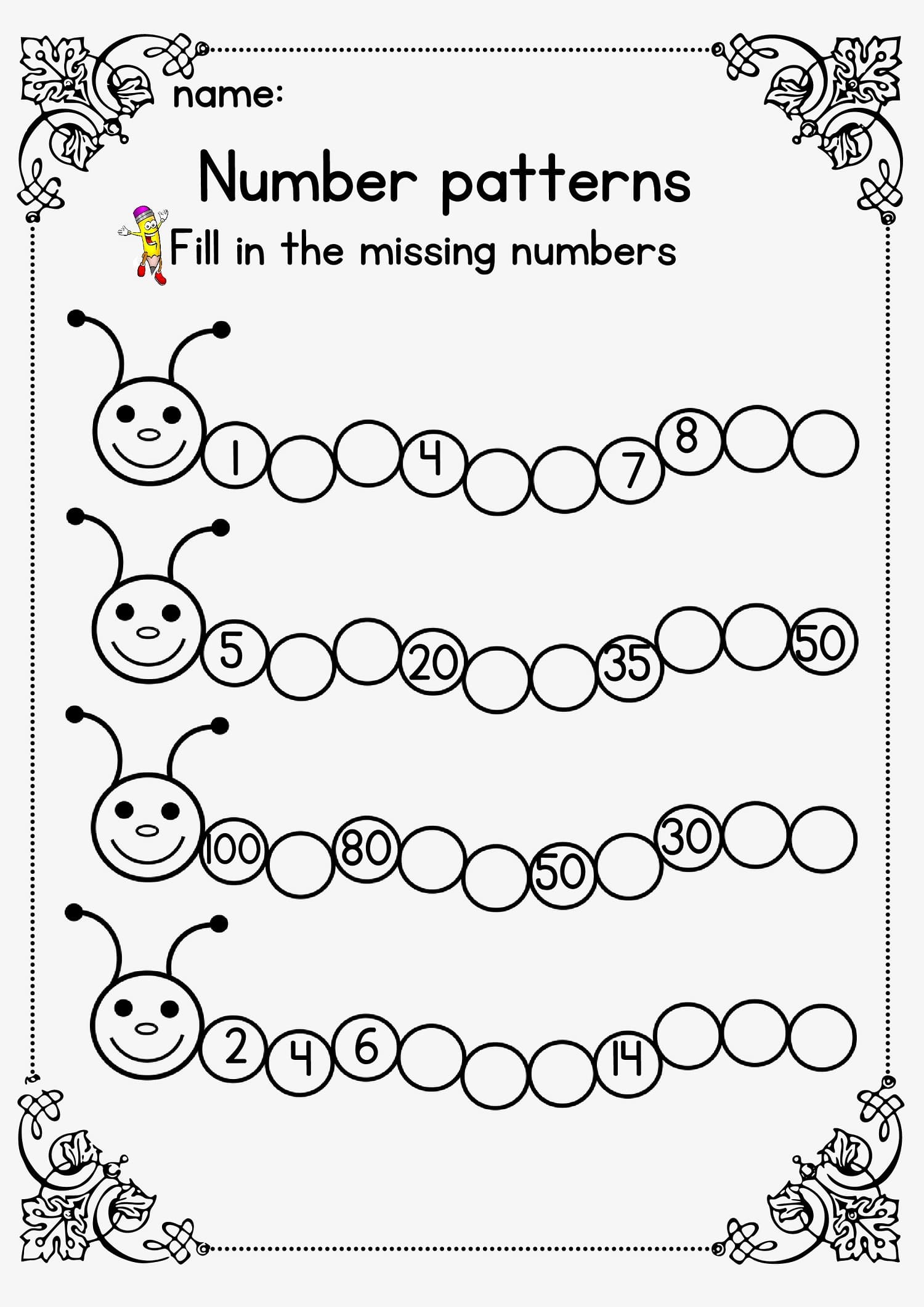 Pattern Worksheet Free Photo